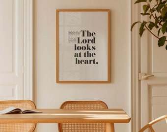 1 Samuel 16:7 Bible Verse Print, Christian Wall Art (Digital Download)