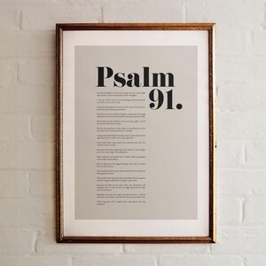 Psalm 91 King James Version Bible Verse Wall Art, KJV, Christian Modern ...