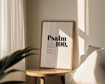 Psalm 100 Poster, Give Thanks Poster, Thanksgiving Print (Digital Download)