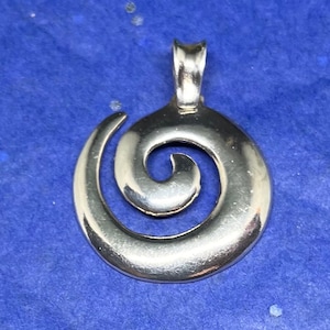 Celtic spiral sterling silver pendant marked ASW