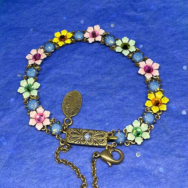 Collier Floral Cristal Multicolore Michal Negrin - Occasion, Style Designer