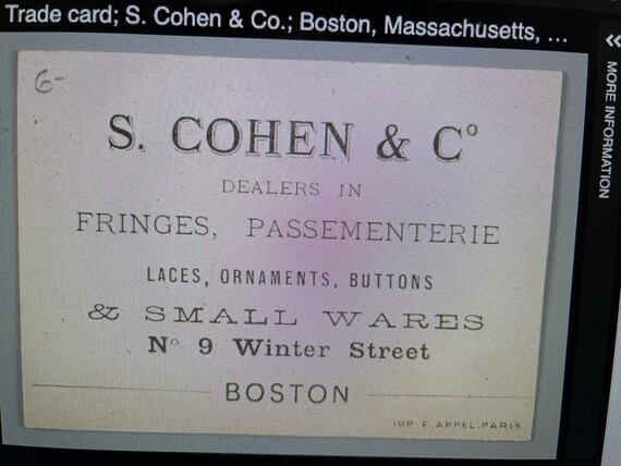 Antique advertising novelty buttonhook S. Cohen a… - image 7