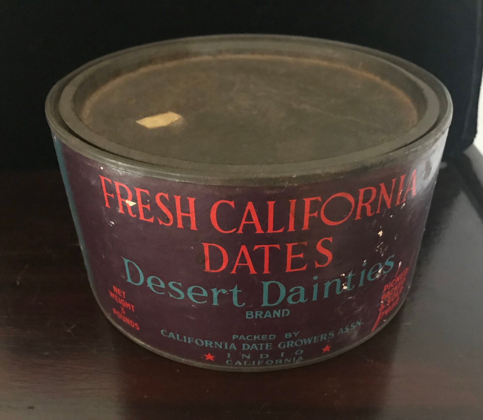 Vtg 20s Desert Dainties Indio California Dates 3LB Tin Paper Etsy