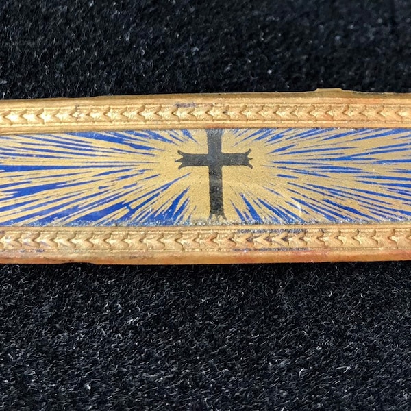 Vtg 1920s Evangelical sign of the cross badge brooch pin