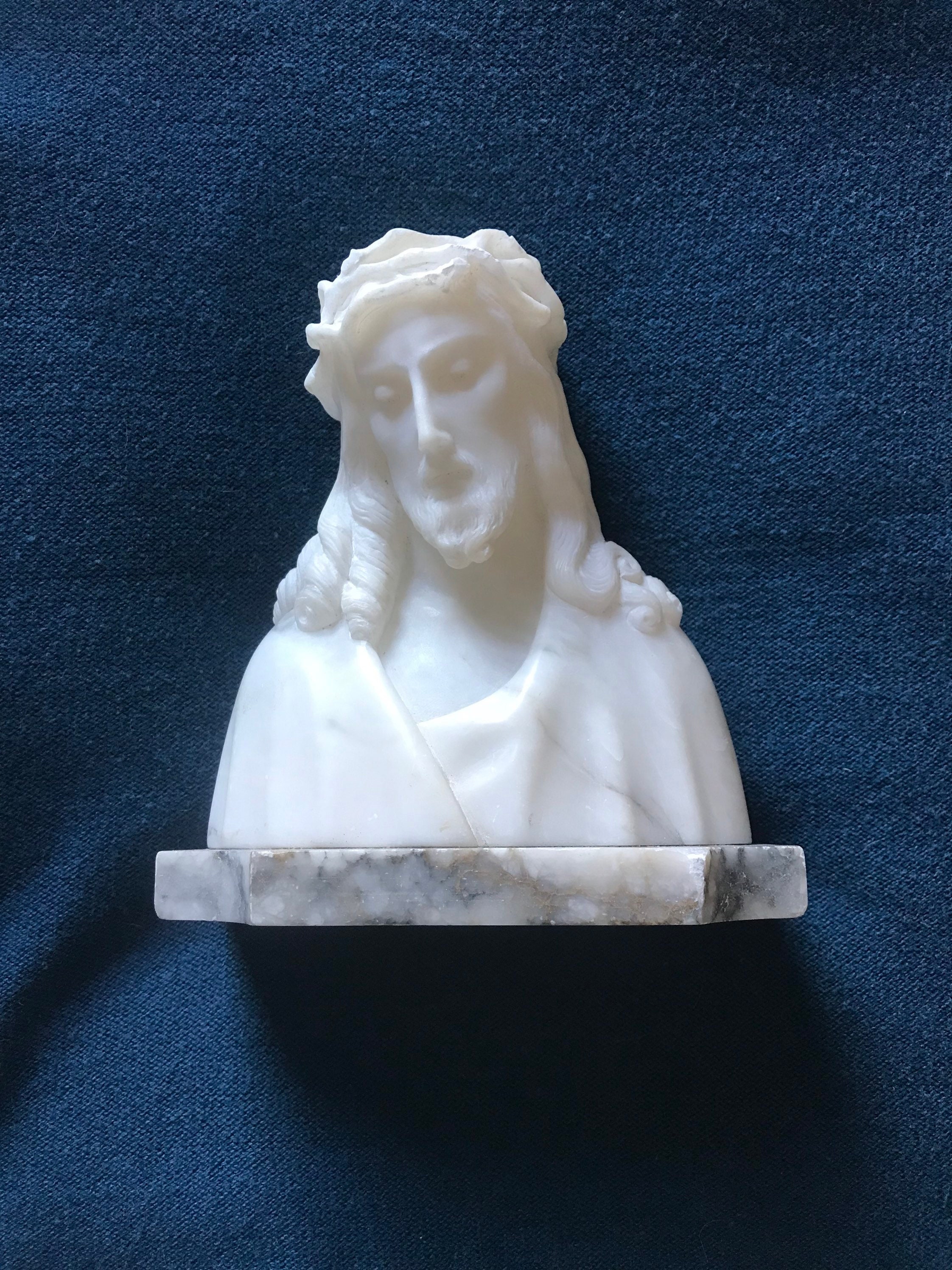 少女の胸像　白い陶器製　ジュゼッペ・ベッシ イタリア製 イタリアン ヴィンテージ*ジュゼッペ・ベッシ*少女の胸像*伊製