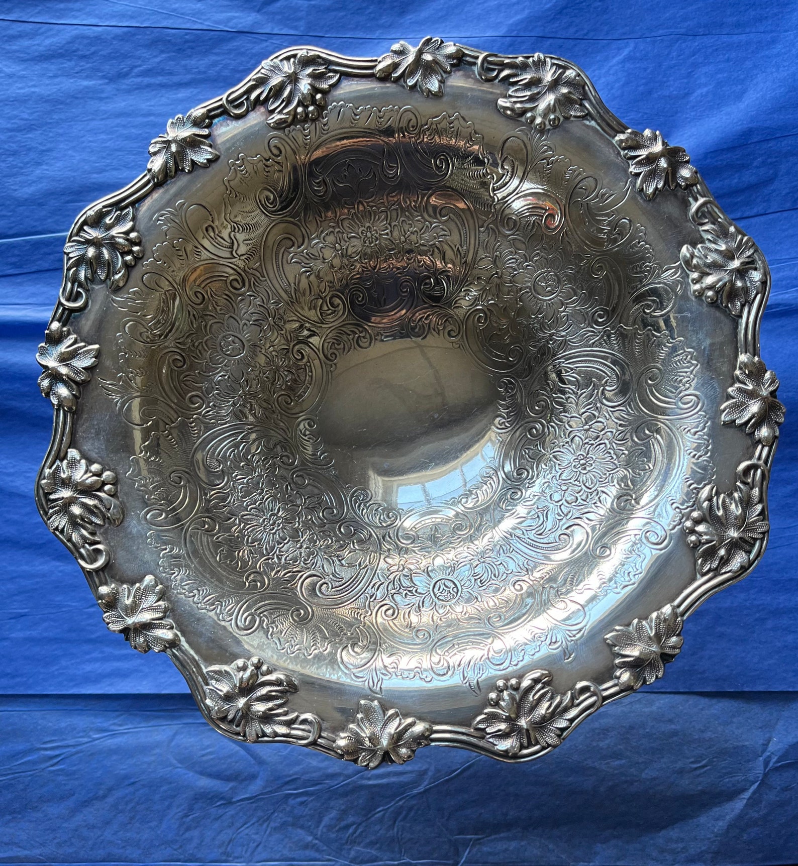 Barker Ellis English Silver Plate Compote Menorah Hallmark Etsy