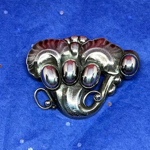 Rare Georg Jensen Sterling Silver Art Nouveau Brooch design 105 Denmark