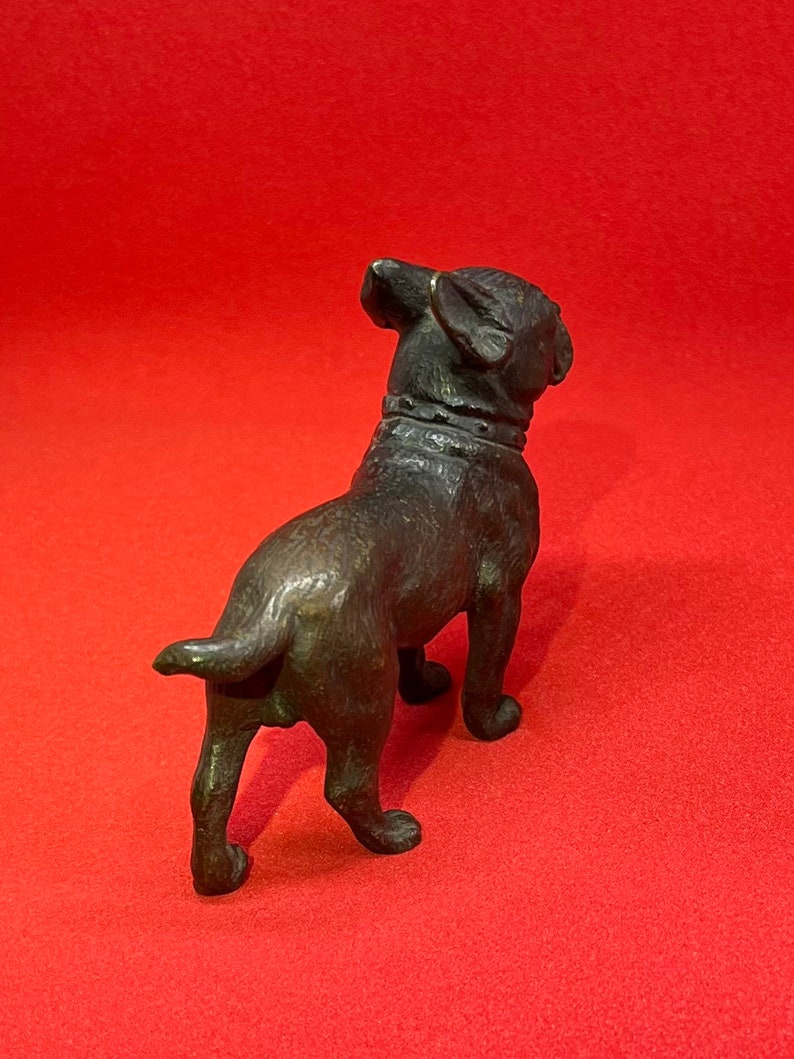 Antique Bronze French Bulldog Figurine Frenchy Statue Etsy