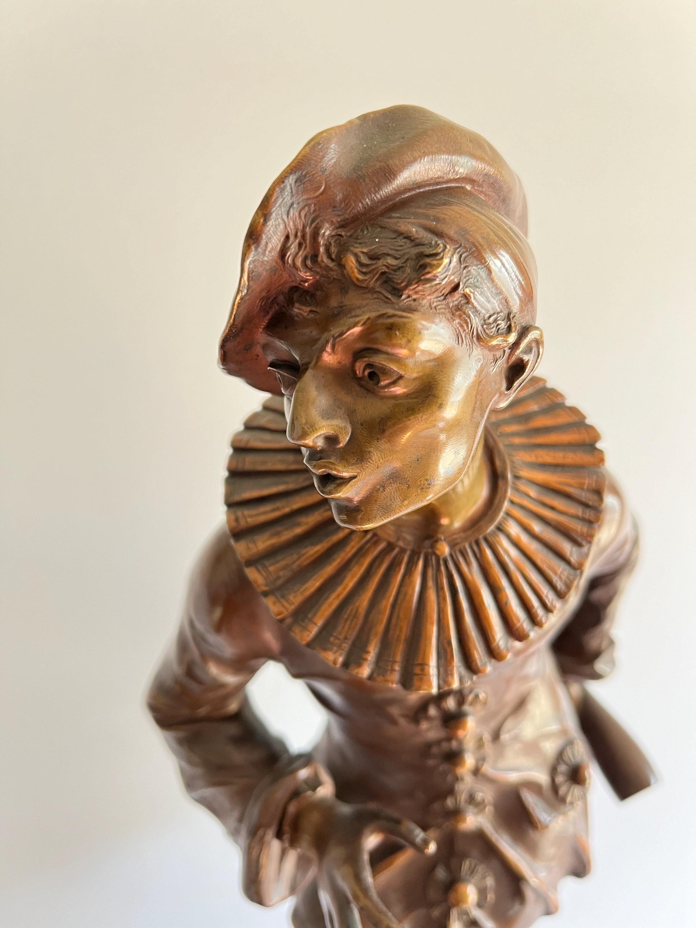 他の方発送×イタリア製【STUDIO CELLINI】 Bronze Clown Large Bronze Juggler Sculpture by Leon Perzinka (active 1887-1903