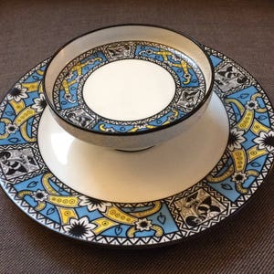 Vtg 1920s Noritake tidbit tray or shrimp platter art deco Beauty
