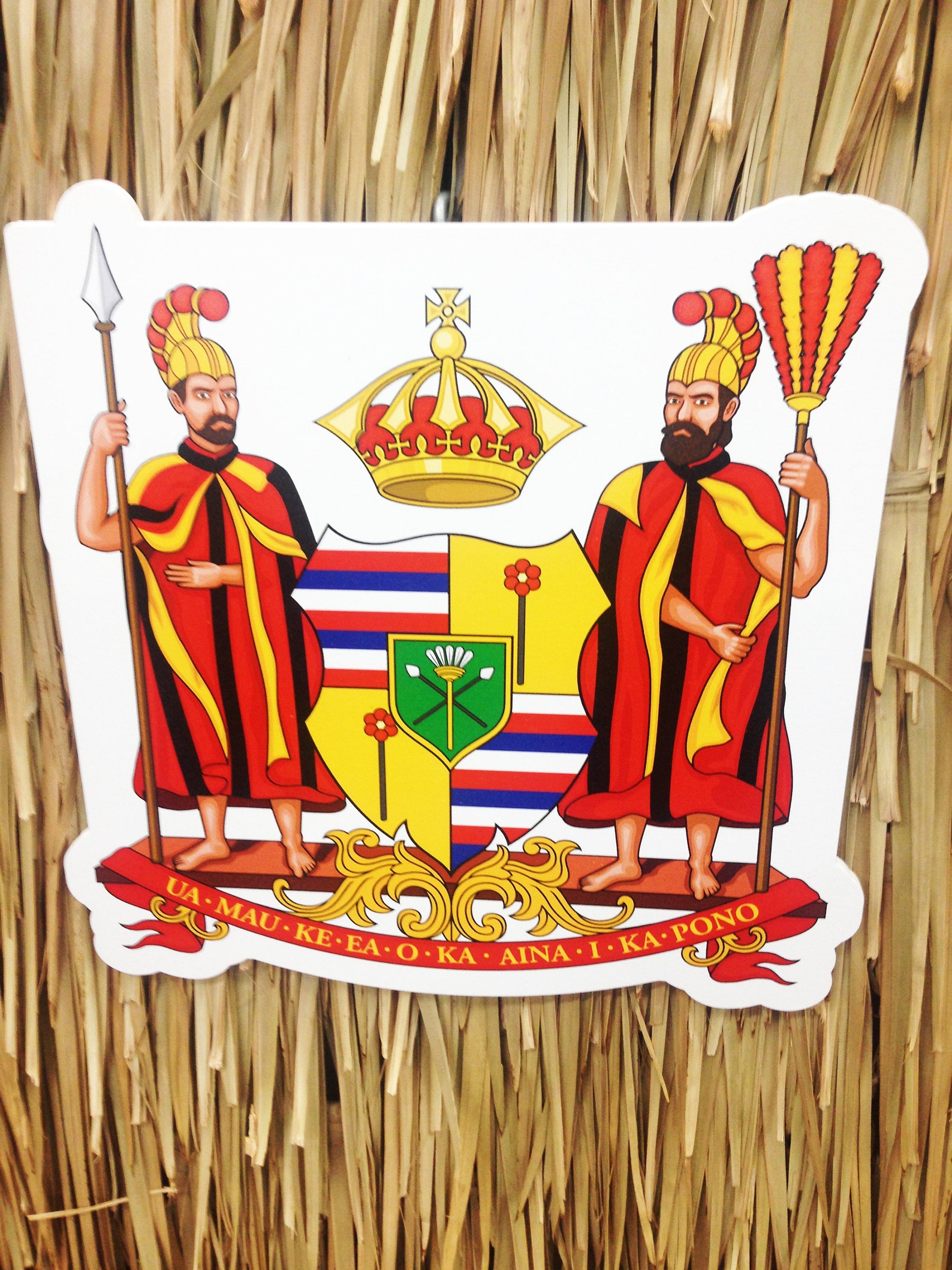 Hawaii Coat of Arms Uv Printed Sign Etsy Singapore
