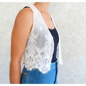 White Lace Vest - Etsy