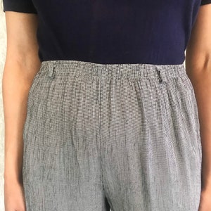 Vintage Houndstooth Trousers: 80s High Waisted Pants, Sz Med