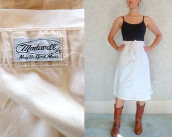 white dungaree skirt