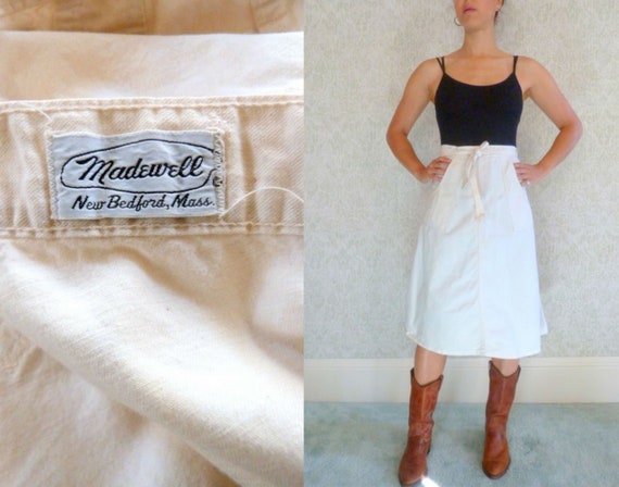 Vintage MADEWELL Original 70s Rare Denim Wrap Skir
