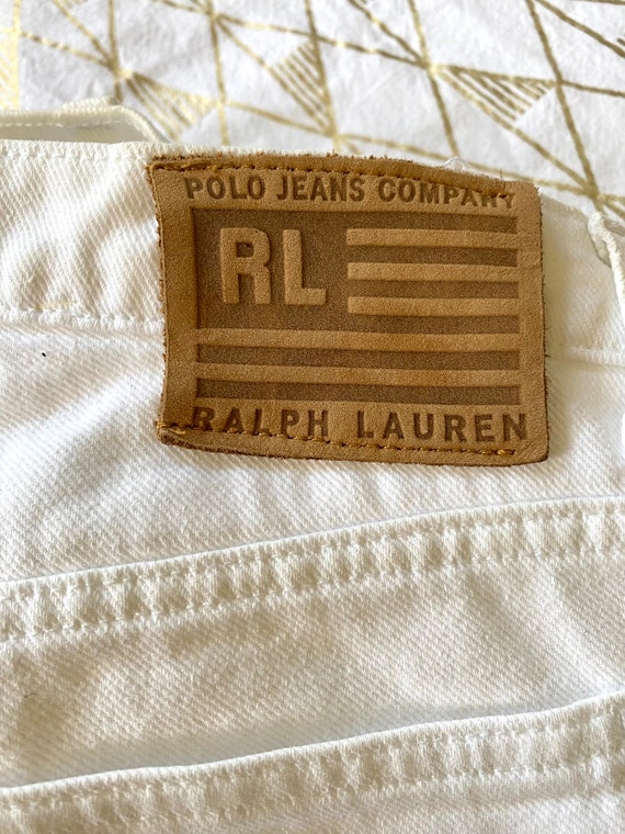 Vintage White RALPH LAUREN Polo Jeans 29" Waist D… - image 10