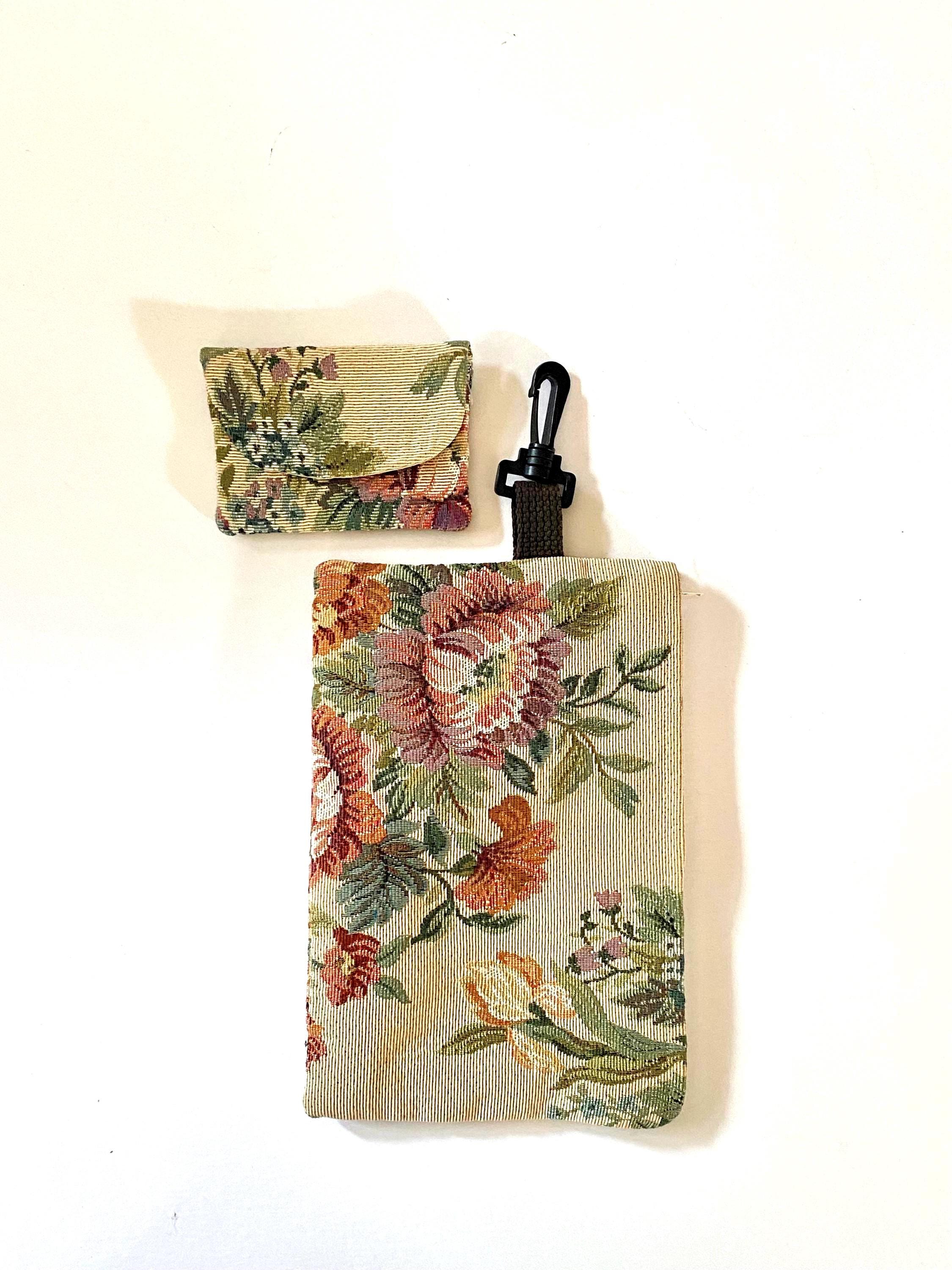 Vintage 80s Floral Print Woven Tapestry Purse Handbag Life