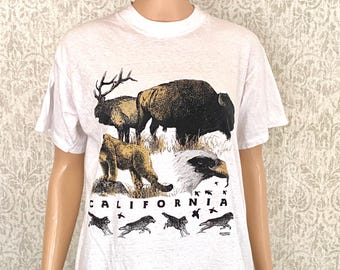 Vintage 80s California Wildlife T-Shirt | Single Stitch Tee