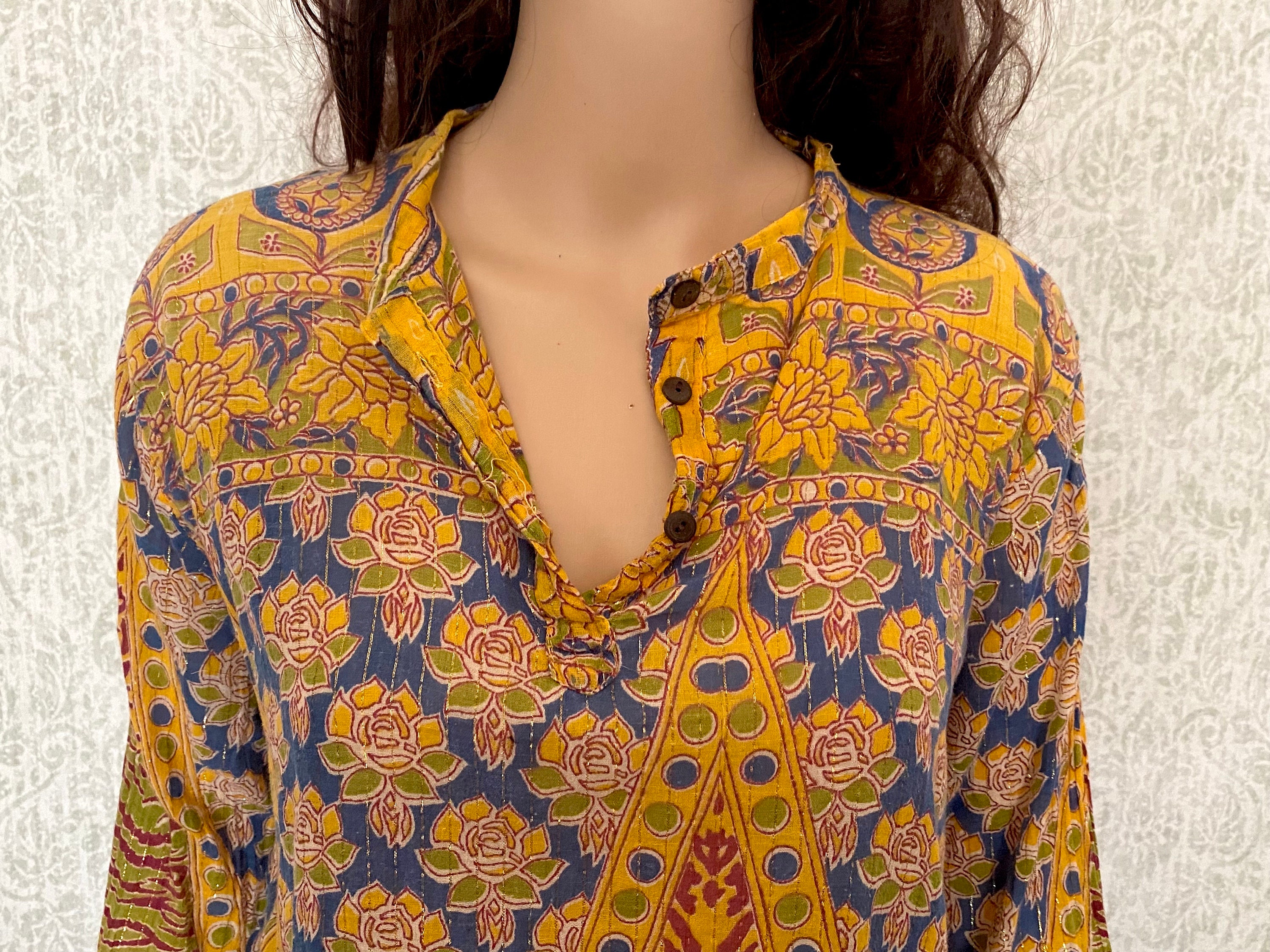 Vintage 70s Hippie Indian Gauze Tunic - Etsy Vintage 70s Hippie Indian Gauze Tunic - Etsy
