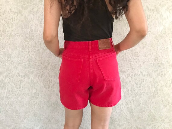Vintage Red Jean Shorts MODA INT'L Cotton Denim H… - image 7