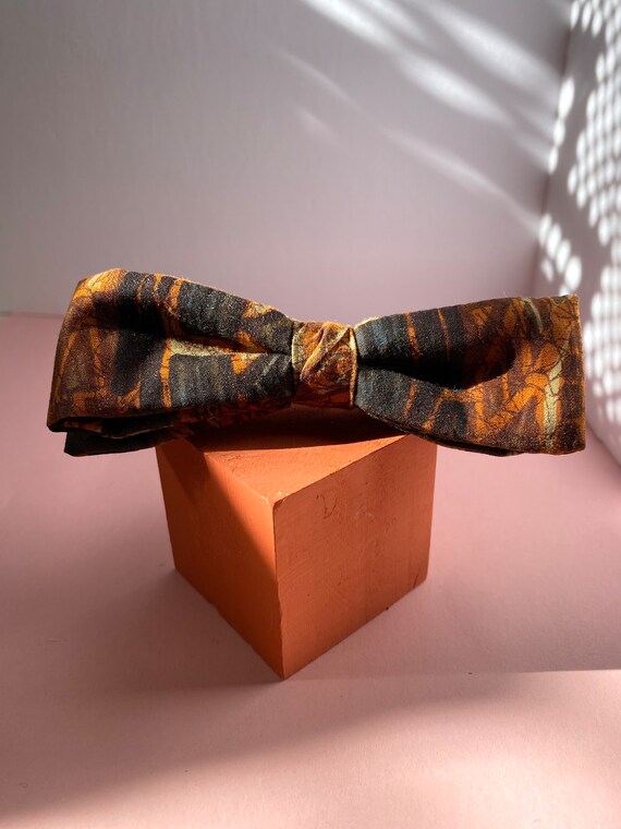 Vintage Batik Bowtie | Rare Mid Century 60s Retro… - image 7