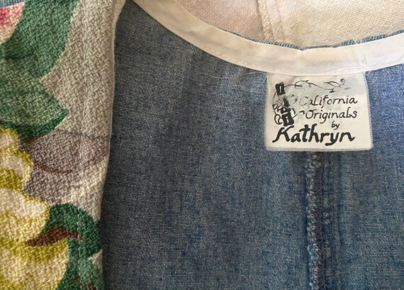 Vintage Tapestry Jean Vest | Vtg Denim Waistcoat … - image 5