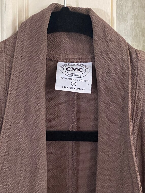 Vtg Long Cotton Duster Jacket | CMC Vintage Trenc… - image 3