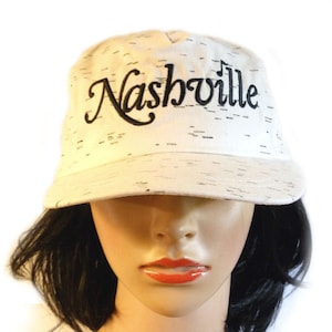 Vintage Nashville Embroidered Snapback Hat - 80s Deadstock Trucker Cap