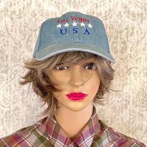 Vintage Las Vegas Hat: 80s Embroidered Cotton Baseball Cap