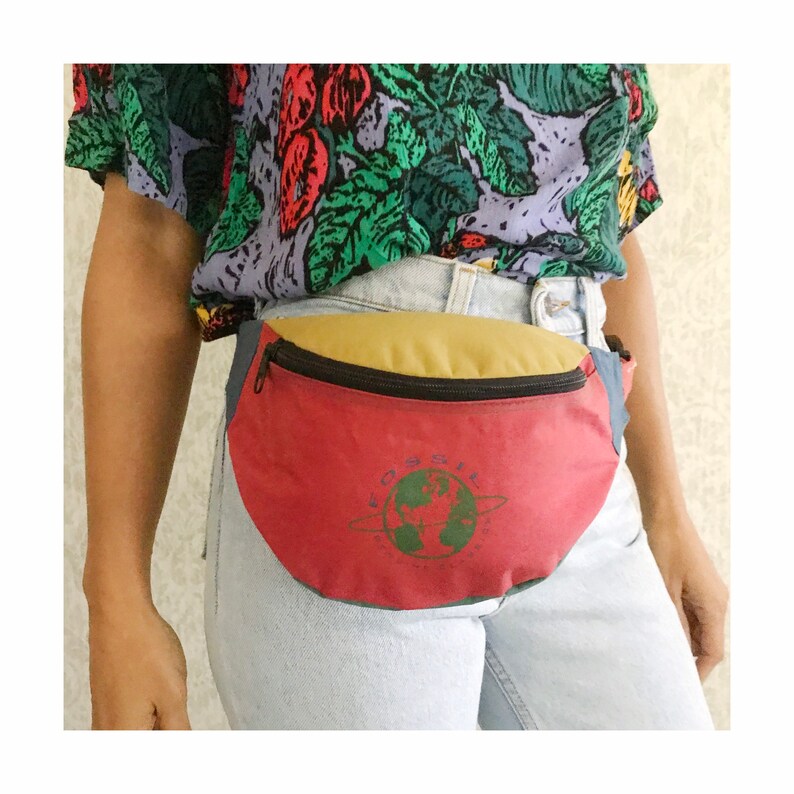 Vintage Colorblock Fanny Pack FOSSIL 80s 90s Streetwear Hip Etsy