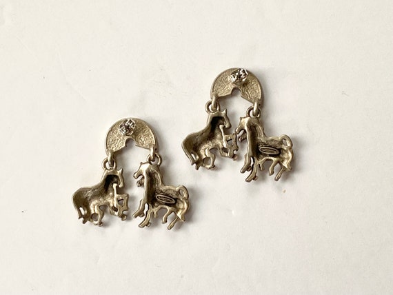Vintage Horse Earrings | Kitschy Novelty Vtg Eque… - image 6
