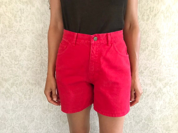 Vintage Red Jean Shorts MODA INT'L Cotton Denim H… - image 4