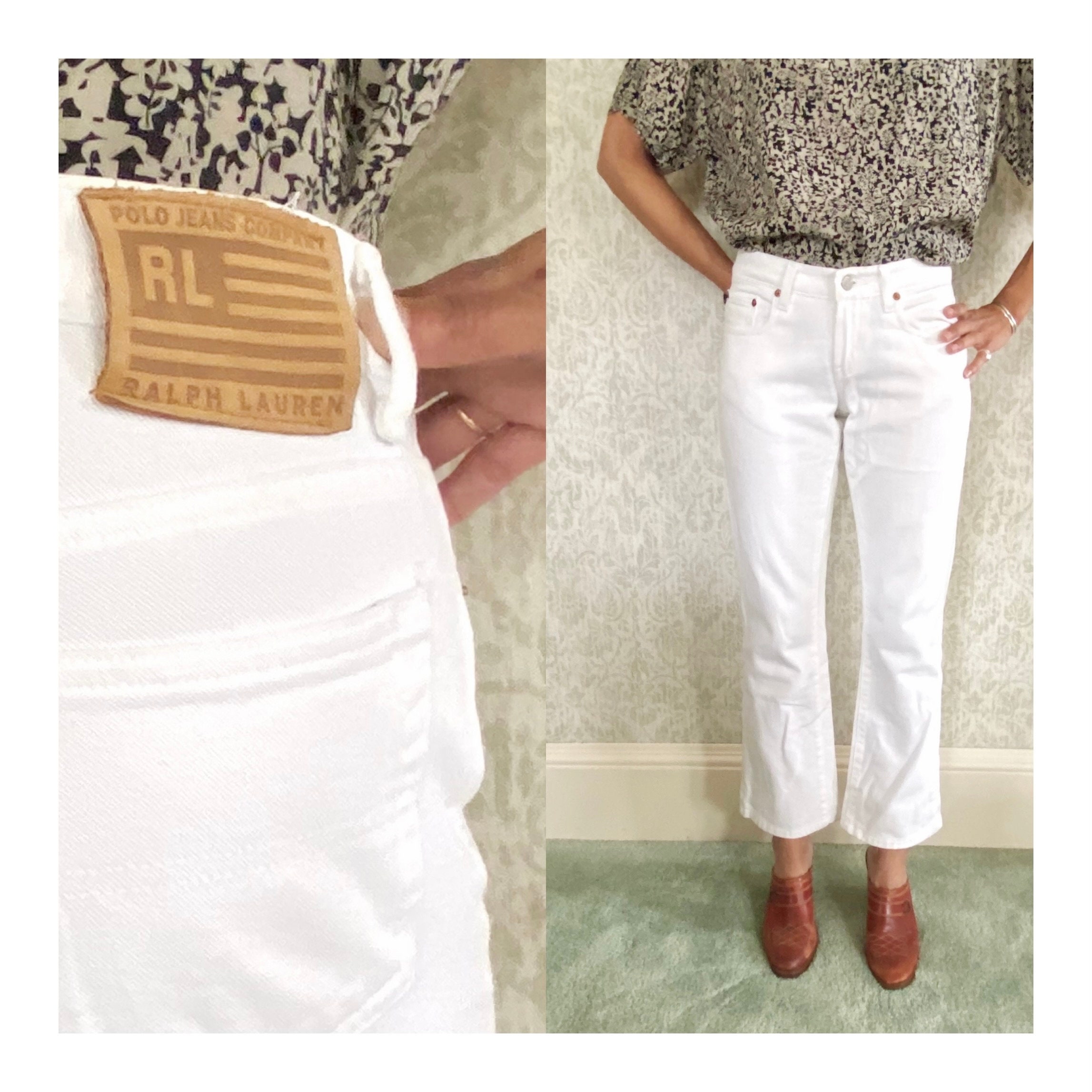 Vintage 90s RALPH LAUREN Denim | Vtg White Polo Jeans | 29
