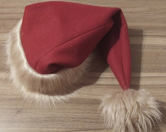 Gorro de Papá Noel de piel sintética de lana personalizado