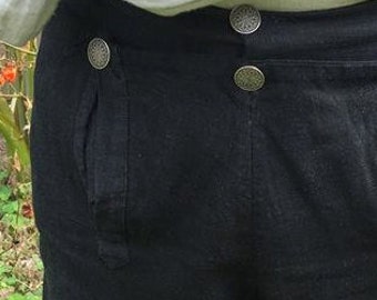 Pirate Pants/Breeches 100% Linen (Hand-Sewn)