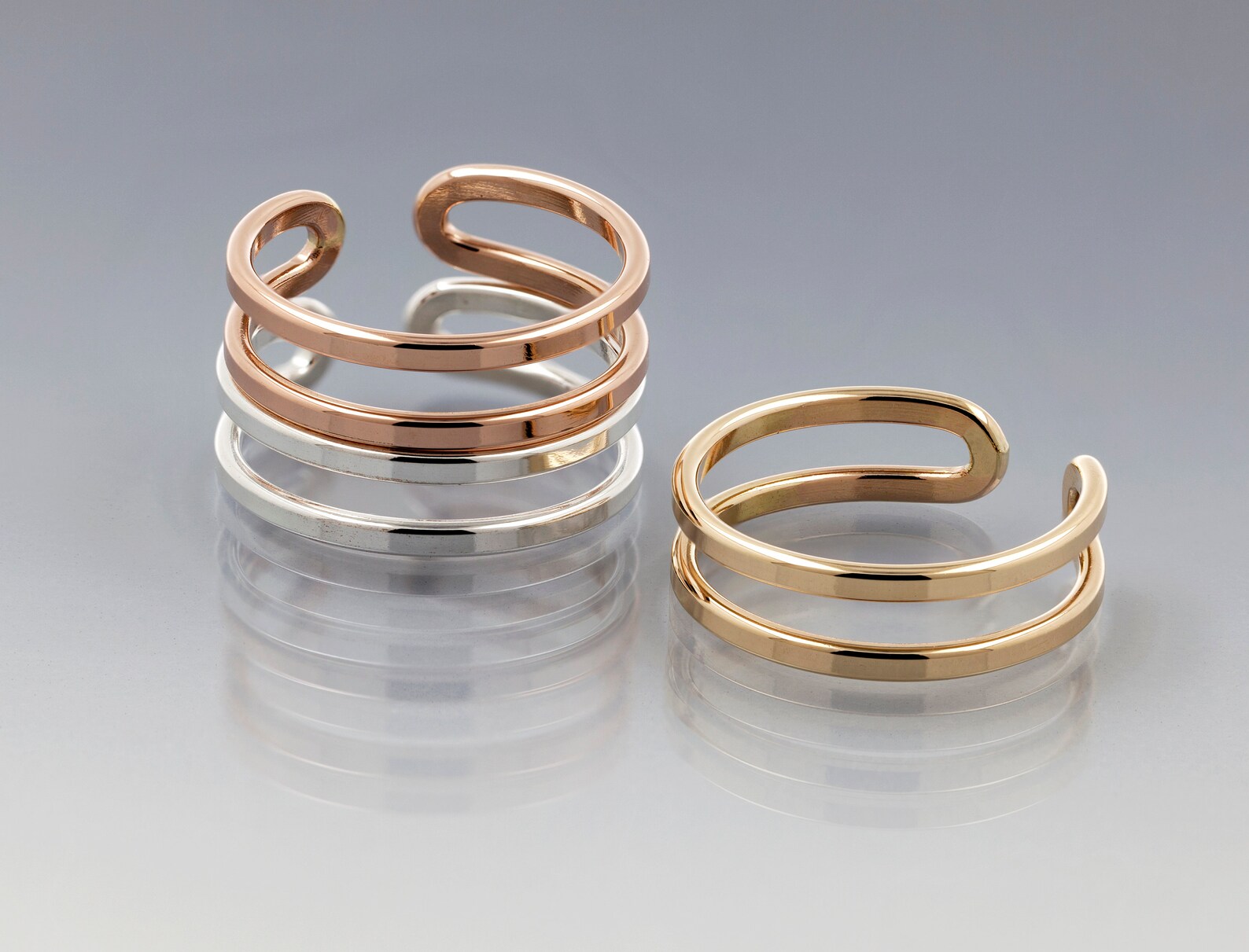 Adjustable Knuckle Ring Cuff Choose a Coloryellow Rose Gold Etsy