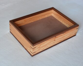 Spalted alder & walnut valet tray