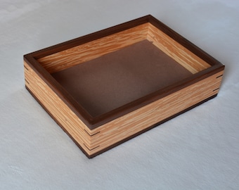 Spalted alder & walnut valet tray