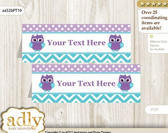Purple Teal Girl Owl Clipart for Baby Shower Birthdayall | Etsy