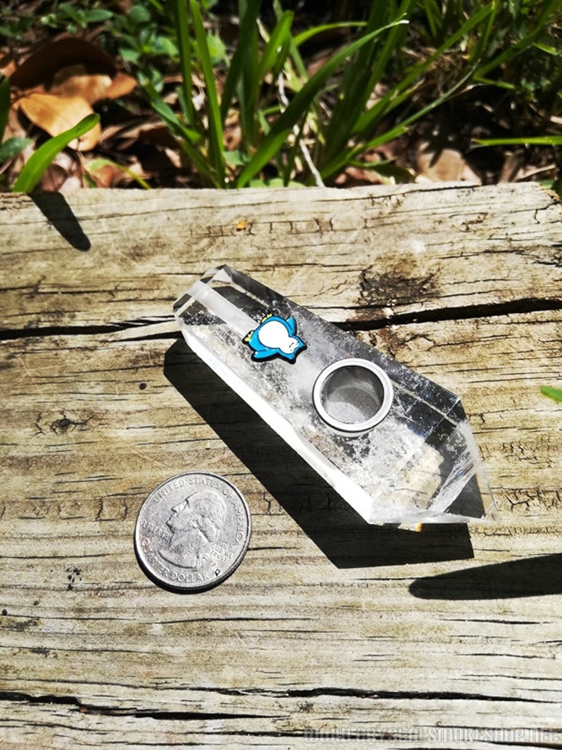 Home Office Decor Mineral Pipe Gemstone Pipe Ceremonial Pipe Smoking Pipe Custom SNORLAX Quartz POCKET Pipe ~ Natural Crystal Pipe