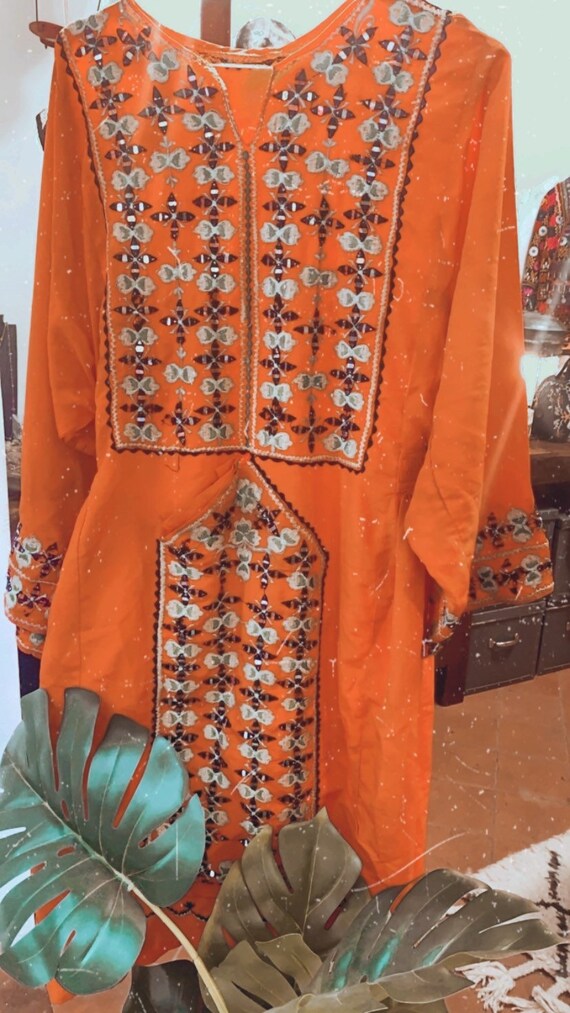 Orange baluchi dress