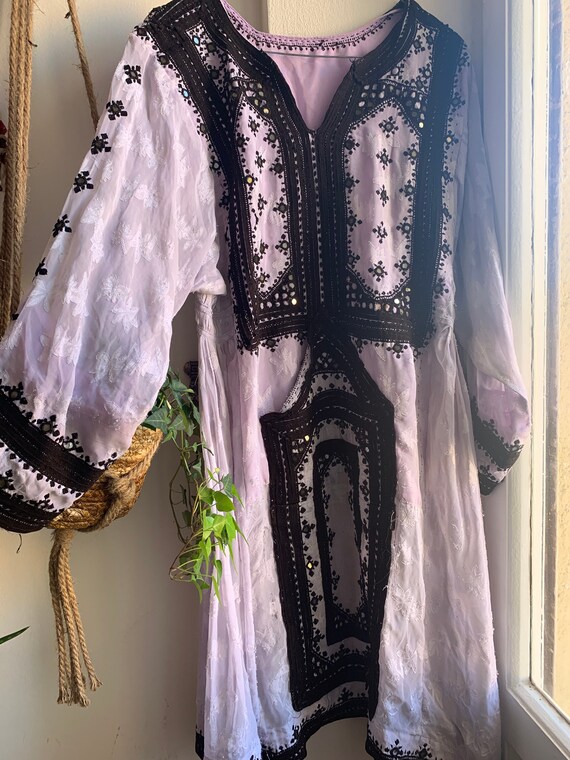 Lilac BAluchi DRess