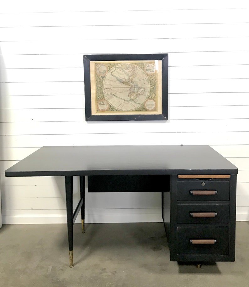 Mid Century Executive Desk Etsy