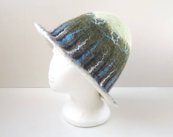 Felted women sauna hat. Handmade to order