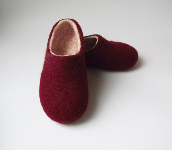 Felted Women Slippers Felted Wool Slippers Felt Wool Slippers