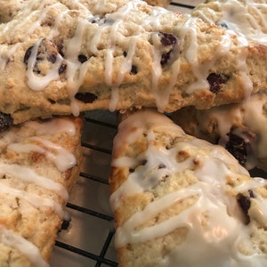 Cherry Walnut Scones, Scones, Homemade Scones, Bakery Scones, Sweet Biscuits, Cherry Scones,