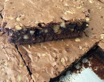 Brownie de nueces, Seis brownies de nueces gourmet, Brownies