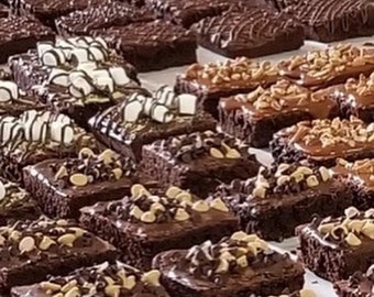 Paquete de tres muestras de brownie gourmet, muestra de brownie y chocolate navideño con un presupuesto limitado