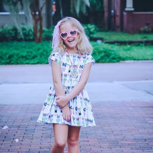 Pawsome Pals Girls Dress | Girls Tunic Dress | Girls Cat Dress | Baby Girl Dress | Toddler Girl Dress | Girls Tunic Top | Size 12m - 10