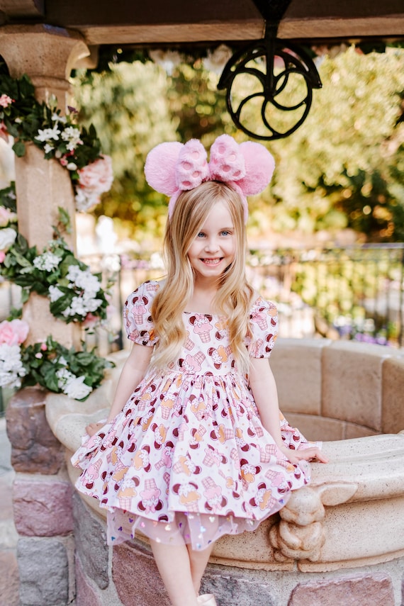 Minnie Snacks Dress |girls Birthday Dress|girls Party Dress |disney Dress  |toddler Girl Dress |disney Birthday|sizes 12 Month - 14 Year - Etsy
